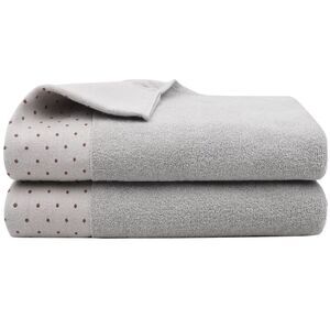 Bath Towels Set of 2 100% Combed Cotton 600 GSM Bone